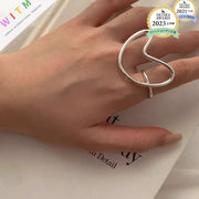指輪 ハート形 リング 個性 ファッション 素敵なデザイン 開口指輪 アクセサリー