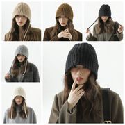 秋冬新作 レディース ニットキャップ 小顔効果 かわいい 防寒 保温 ニット帽 韓国ファッション