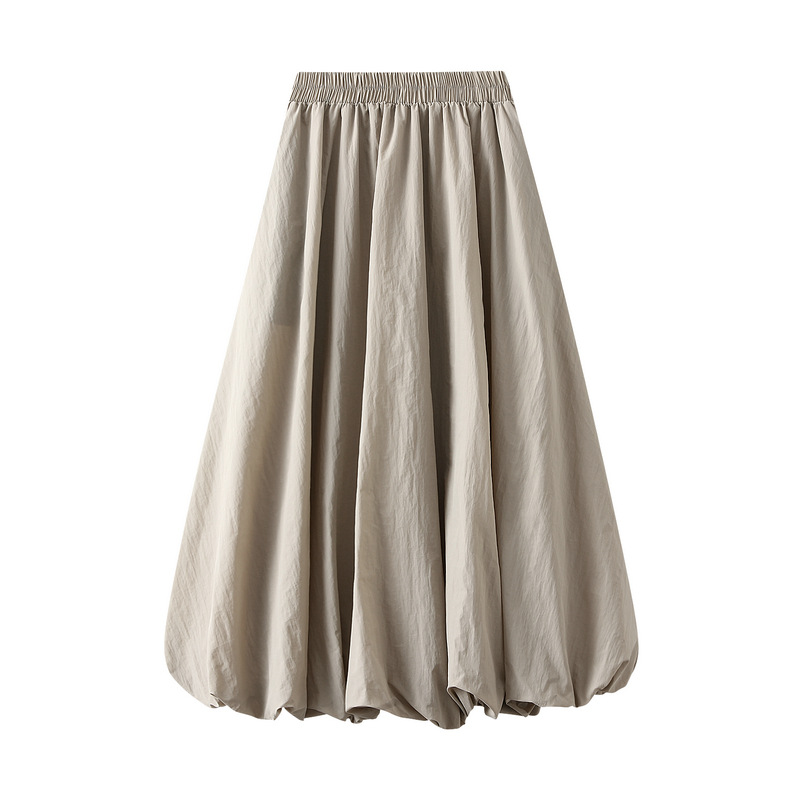 2024春 新品　レディース　ランタンスカート スカート a字スカート　ロングスカート　ワンサイズ  6色