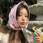 スカーフ　ヘアバンド　イチゴ　フラワー　かわいい　INS　春夏　韓国ファッション