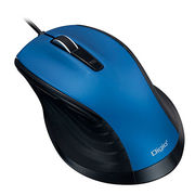 Digio デジオ F_line 有線静音5ボタンBlueLEDマウス Lサイズ ブルー