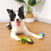 犬のおもちゃ、かみ傷に強い、歯のクリーニング、ドッグフードの漏れボール、ゴム、ペットの犬のおもちゃ