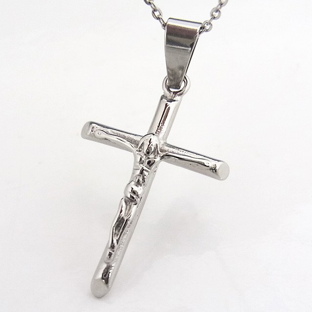 ステンレス ネックレス クロス 十字架 シルバー レディース メンズ アクセサリー