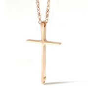 ステンレス ネックレス クロス 十字架 ピンクゴールド レディース メンズ アクセサリー
