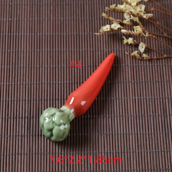 日本風 雑貨 陶器 野菜 箸置き オーナメント 唐辛子 家庭用 キッチン