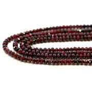 ガーネット【ボタンカット】3×4mm【天然石 ビーズ パワーストーン】