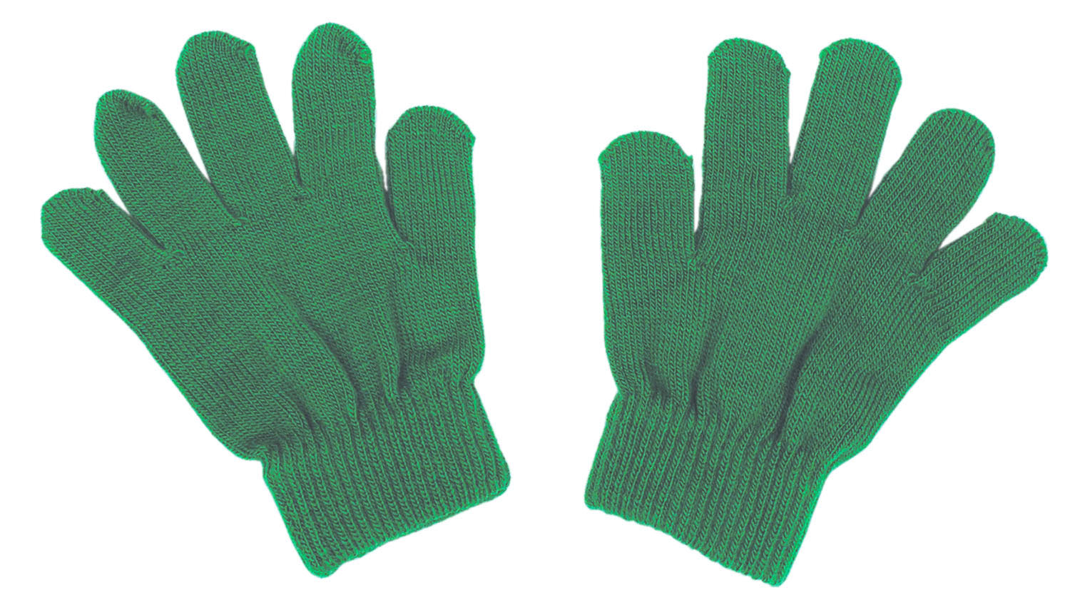 カラーのびのび手袋　緑