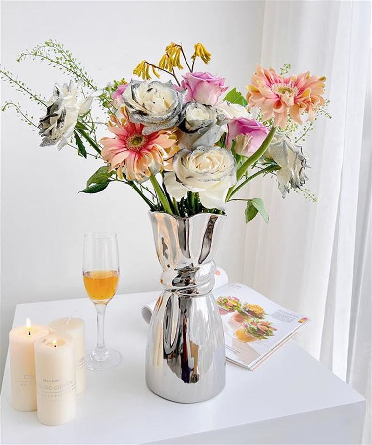 選べる3色 花瓶 陶磁花瓶 リビング置物 ドライフラワー フラワーアレンジメント 食卓置物 家庭置物