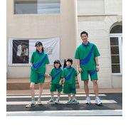 2024年夏新作★子供服★韓国風 ポロシャツ セットアップ   親子服★80-140cm／大人サイズ
