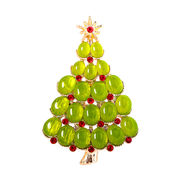 グレース 緑 クリスマスツリー ブローチ 絶妙な ブローチ クリスマス アクセサリー ジュエリー