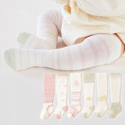 春夏ベビーソックス　通気　0-3歳　乳幼児靴下　ロングソックス（3足組）
