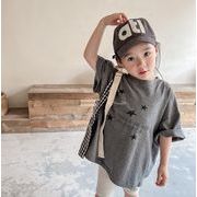 2024年 新作 女の子男の子    半袖Tシャツ 韓国風子供服 純綿 2色 80-130CM