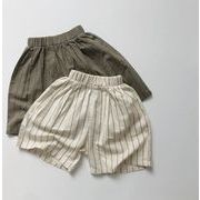 2024 夏新作 韓国版 ゆとりが 復古 しま模様 半ズボン   薄い ズボン  男女兼用 ボトムス 子供服
