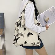 チュールトートバッグ　エコバッグ　大容量　蝶々　デザイン　かわいい　韓国ファッション