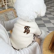 【2024夏新作】 犬服 ペット服 Tシャツ ドッグウェア 犬猫兼用 ワンちゃん用 韓国風 ウェーブライン