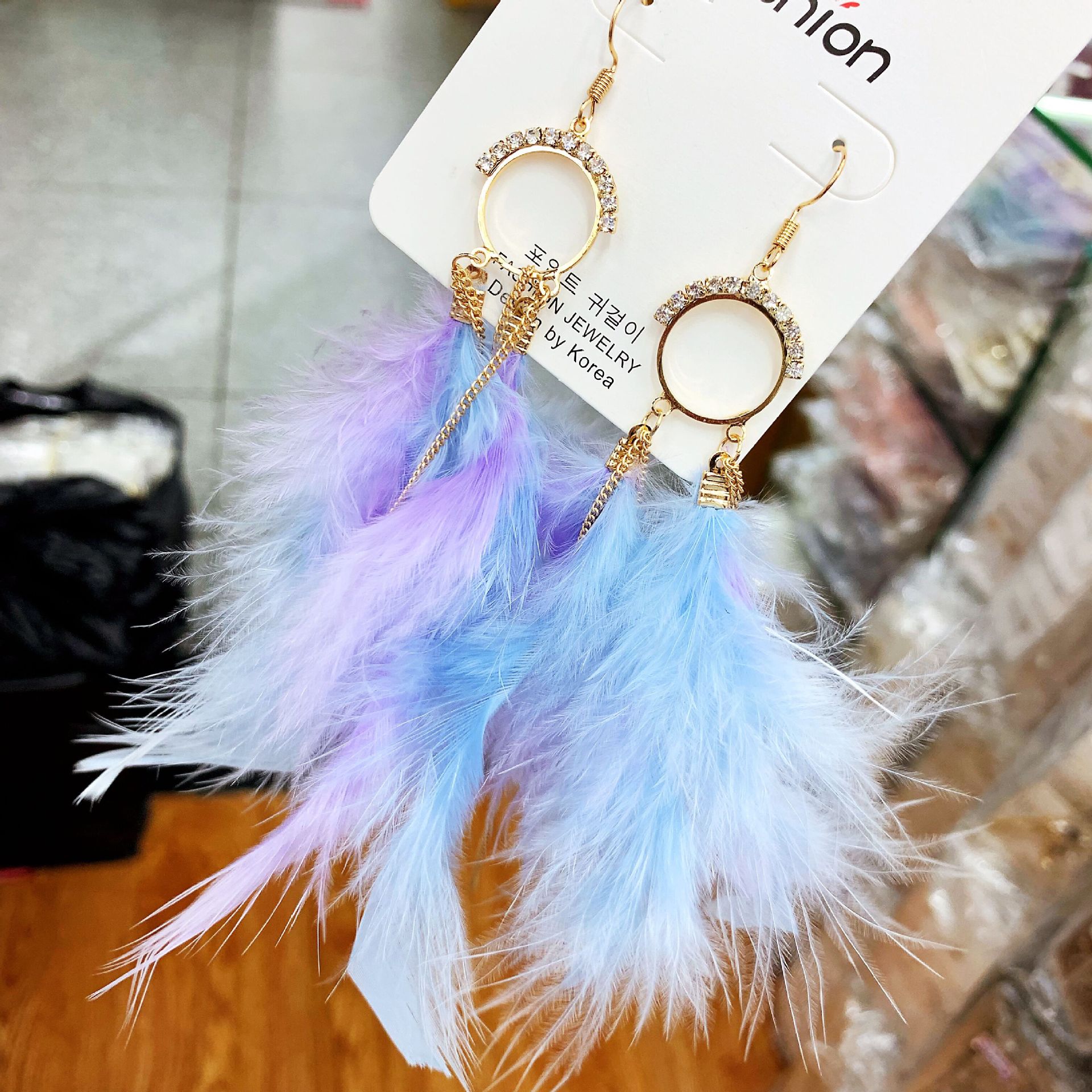 再19　フリンジ　ピアス　イヤリング　白　パープル　紫　青　ブルー　ネイティブ 再19フリンジピアスイヤリング白パープル紫青ブルーネイティブ