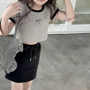 2024夏新作  ベビー服 韓国風子供服  女の子  Tシャツ  トップス  90cm-150cm