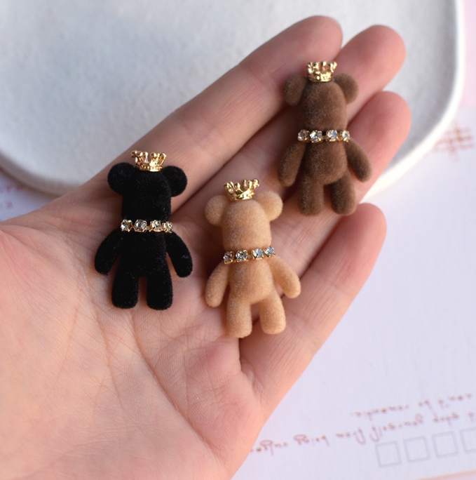 2024新作 デコパーツ DIY素材 貼り付けパーツ フロッキー加工