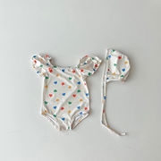 ins 夏新作　ベビー水着　女の子　スイミング　可愛い　ハート柄　海　赤ちゃん　出産祝い  ビーチ　温泉