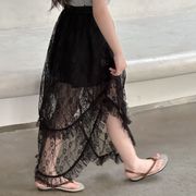 子供服　90~150cm　キッズスカート　レースロングスカート　韓国キッズ服