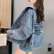 【日本倉庫即納】 デニムジャケット レディース バックロゴ