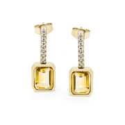 Luccichio Sparkling Citrine Stud Earrings