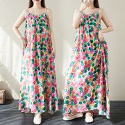 【予約223494】大きいサイズ春夏新作 韓国 レディース ファッション 花柄 ワンピースLL~4L