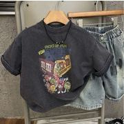 2024夏新作   韓国風子供服  男女兼用 おしゃれ 半袖 トップス Tシャツ   　80-130cm