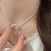 リボンネックレス  真珠のネックレス  バレエアクセサリー  レディースネックレス
