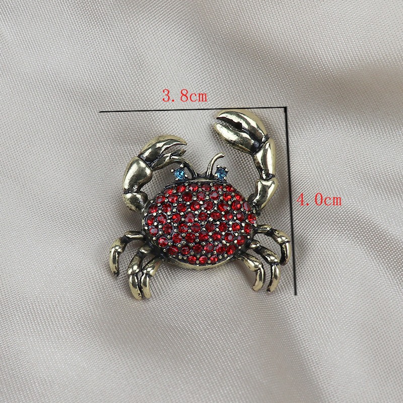 【35％OFF】 中古vintage カニダイヤブローチコサージュ ブローチコ ダイヤモンド