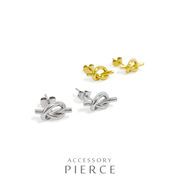 ▼MAGGIO▼【愛らしい結び目モチーフ】ノットメタルステンレススタッドピアス