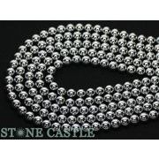 【丸ビーズ】ヘマタイト(シルバーメッキ) 8mm