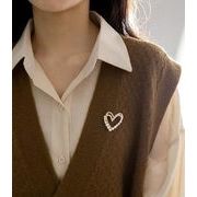 パールラブブローチ新しい女性のコサージュ韓国の絶妙なピンアクセサリー