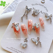 蝶結び ネイル用品 ネイルパーツ ネイルアート 手芸 メタルパーツ 華奢 ペンダント