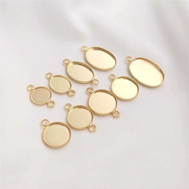 ミール皿 ビジュー 金具 レジン アクセサリーパーツ ハンドメイドパーツ セッティング 台座 K14ゴールド