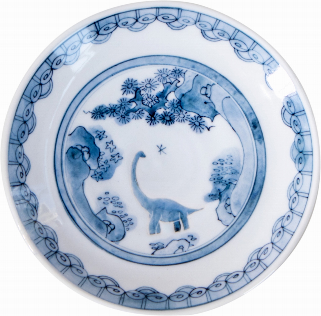 染付 鳥圏線文皿』 青い山水画の陶器皿 - ORIGINAL ART CHINA