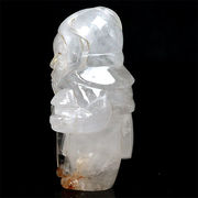 彫刻品 水晶 毘沙門天 置物 厄除け。恵方の神 天然石