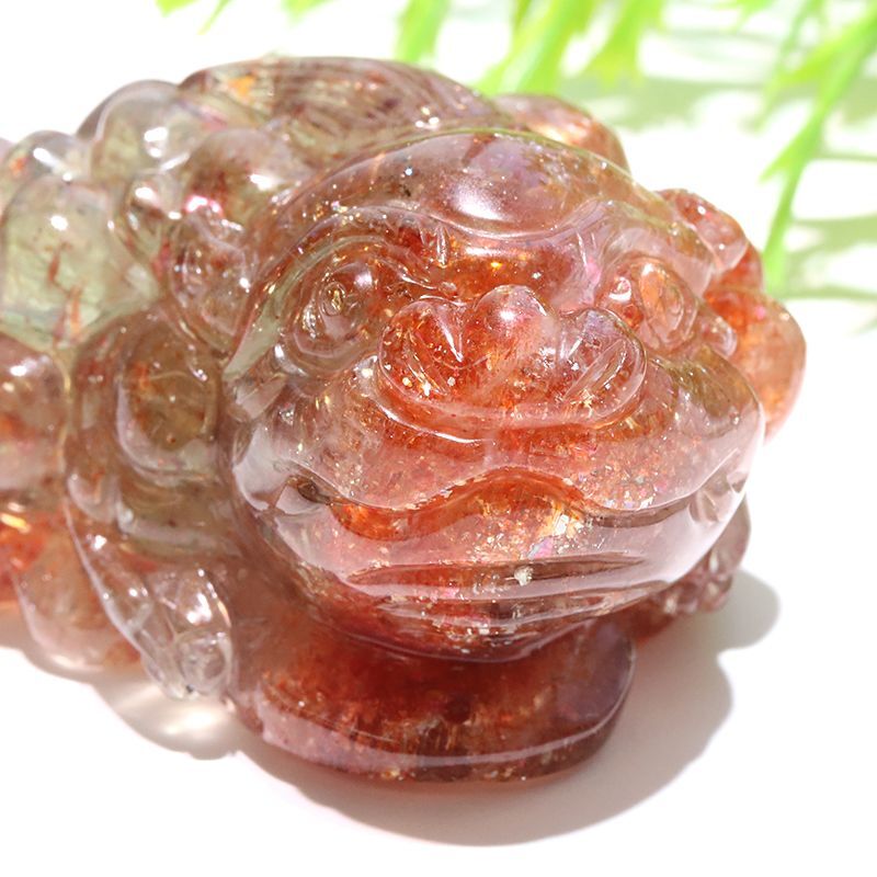 アベンチュリン お金をくわえたカエル パワーストーン置物