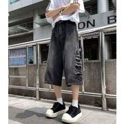 2024春夏新作 メンズ  ボトムス カジュアルパンツ ジーンズ  デニム 七分丈 ショートパンツ 男