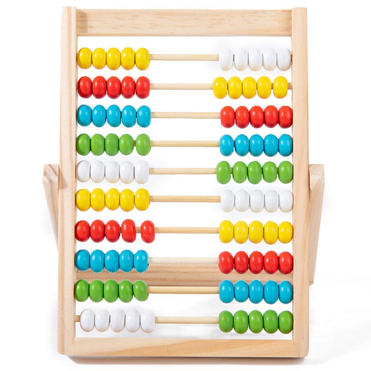 知育玩具 100玉そろばん＋数字カード＋数え棒セット 木製おもちゃ 送料