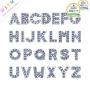 アルファベット 合金パーツ 穴あり ラインストーン キーホルダーパーツ 手芸 DIY アクセサリー材料 ビーズ