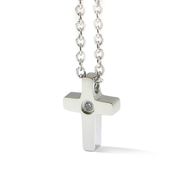 ステンレス ネックレス クロス 十字架 ジルコニア シルバーレディース メンズ アクセサリー