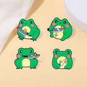 4色 カエル ブローチ 動物 蛙 ブローチ バッジ ラペルピン カエルアクセサリー