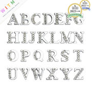 アルファベット キーホルダーパーツ 合金パーツ 穴あり ラインストーン 手芸 DIY アクセサリー材料 ビーズ