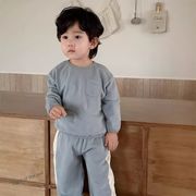 【新作　秋】装い韓国風子供服 ベビー服 キッズ 男の子 長袖 トップス +ズボン2点セット 73cm-100cm