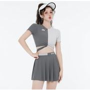 新品 温泉 スリム エレガント女性 水着　温泉可　ビキニ　ラッシュガード 3点セット