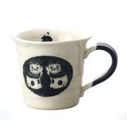 組招き猫マグ　縁起物/キッチン/コップ/マグカップ/日本製