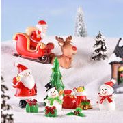 新入荷 クリスマス飾りミニツリー ミニチュア マイクロ サンタさん トナカイ  卓上置物 ガーデン飾り