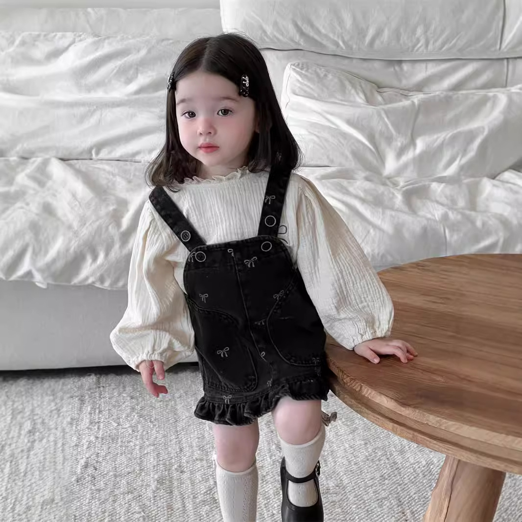 2024」子供服☆トップス☆サロペットスカート☆韓国風子供服☆ベビー 