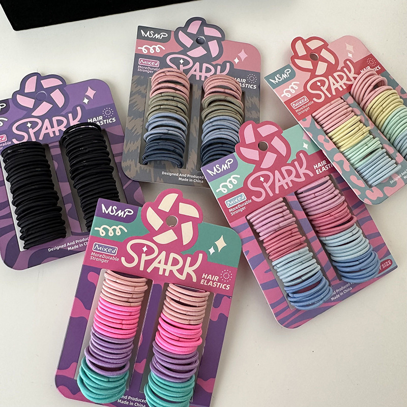 女の子用ヘアアクセサリー ヘアゴム かわいい シュシュ 髪留め マルチカラー 伸縮性